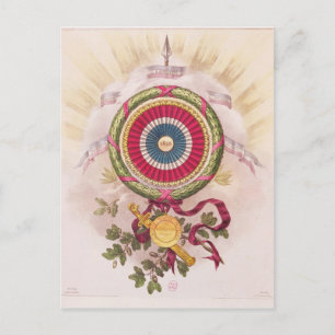 Carte Postale Cockade, emblème de 1848