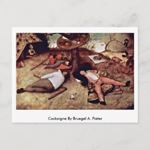 Carte Postale Cockaigne Par Bruegel A. Pieter