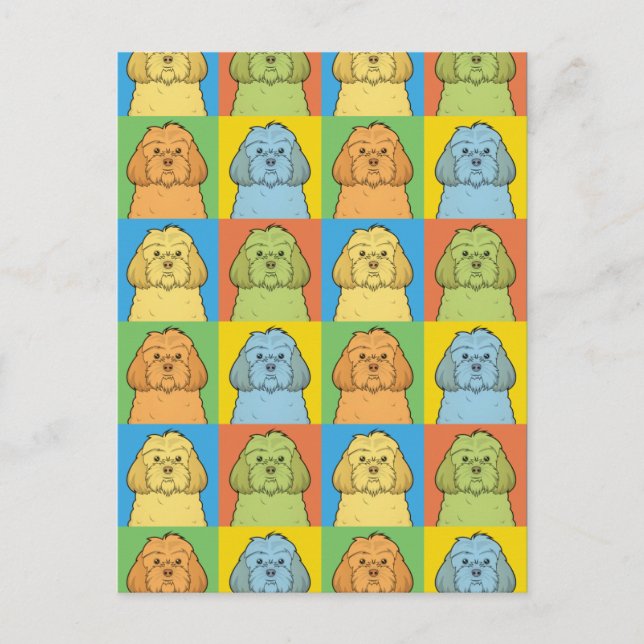 Carte Postale Cockapoo Dog Cartoon Pop-Art (Devant)