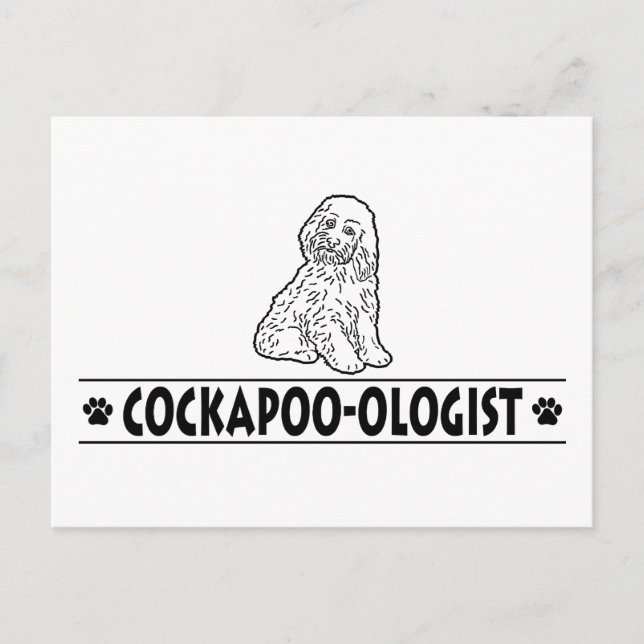 Carte Postale Cockapoo humoristique (Devant)