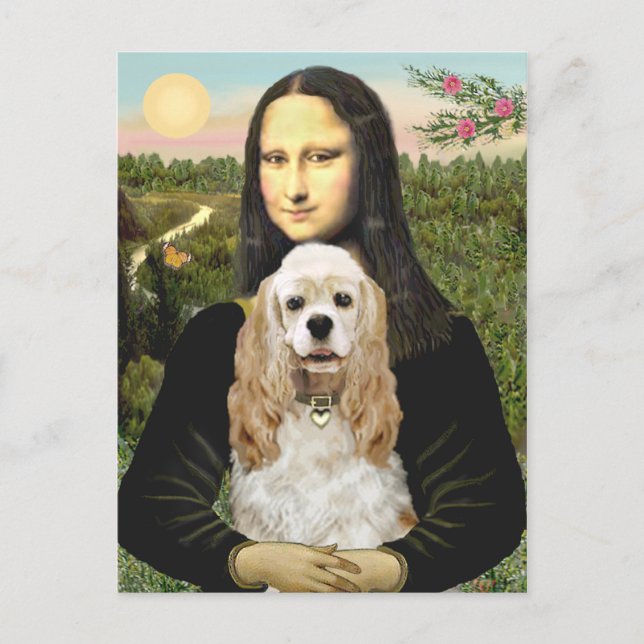 Carte Postale Cocker (Buff) - Mona LIsa (Devant)