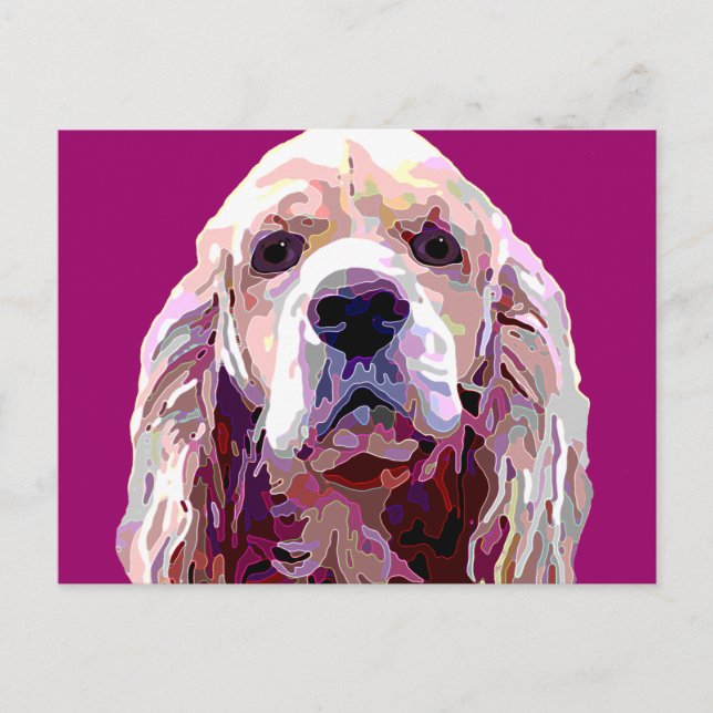 Carte postale Cocker Spaniel Bright Berry Colonnes (Devant)