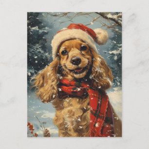Carte Postale Cocker Spaniel Christmas