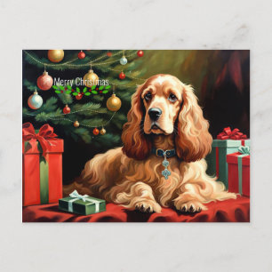 Carte Postale Cocker Spaniel Christmas