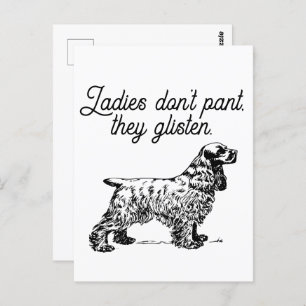 Carte Postale Cocker Spaniel Dames Écouter Funny Pet Plaisanteri