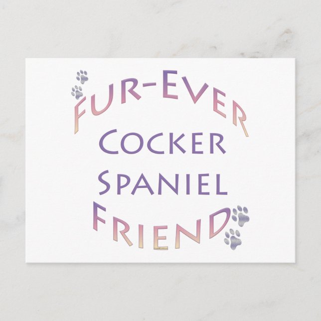 Carte Postale Cocker Spaniel Furever (Devant)