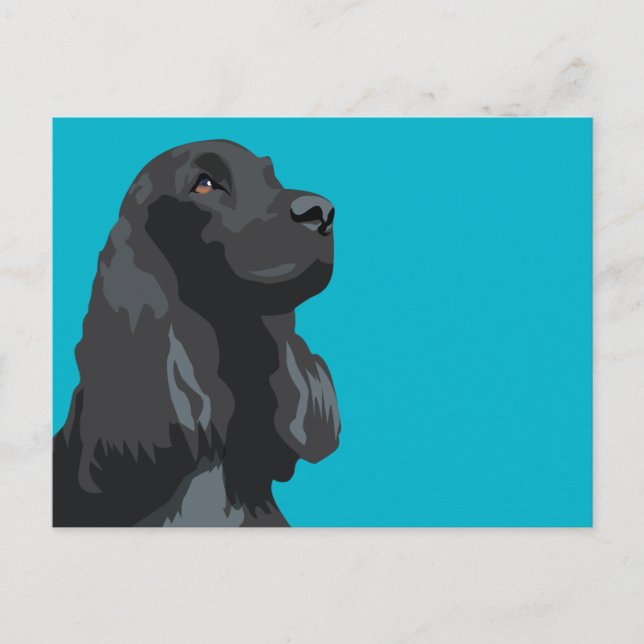 Carte Postale Cocker Spaniel - Noir - Modèles de race de base (Devant)