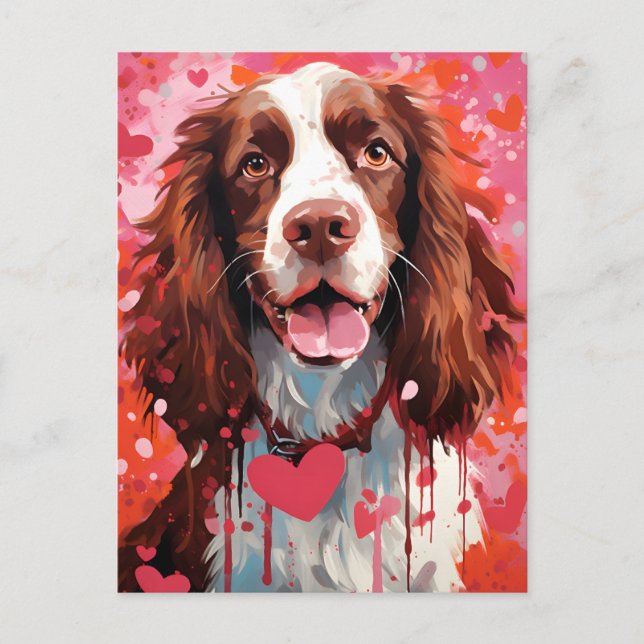 Carte Postale Cocker Spaniel Valentines jour (Devant)