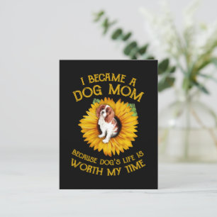 Carte Postale Cocker Sunflower La vie du chien vaut la peine de