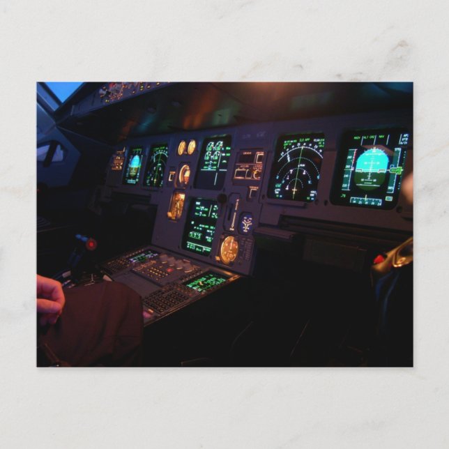 Carte Postale Cockpit Airbus (Devant)