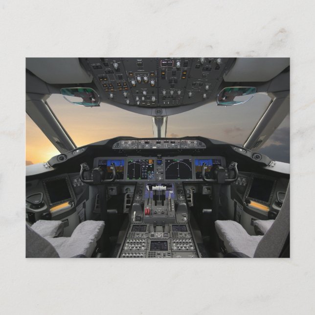 Carte Postale cockpit de l'aéronef (Devant)
