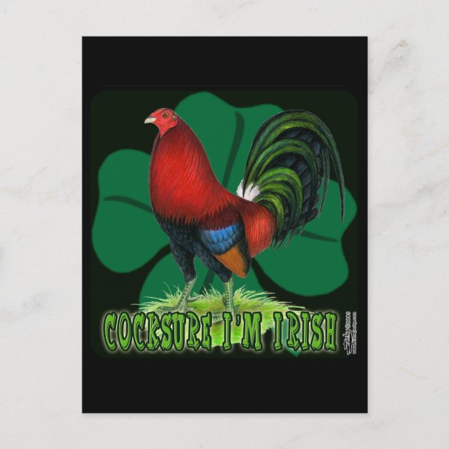 Carte Postale Cocksure I'm Irish Too ! (Devant)