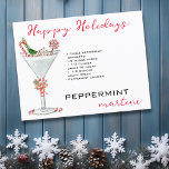 Carte Postale Cocktail à la menthe de Noël Martini Recette<br><div class="desc">Cette conception peut être personnalisée dans la zone fournie en modifiant la photo et/ou le texte. Vous pouvez également le customiser en cliquant sur Personnaliser ce Modèle, puis en choisissant l'option cliquer pour customiser et supprimer ou modifier la couleur de l'arrière - plan, ajouter du texte, modifier la couleur ou...</div>