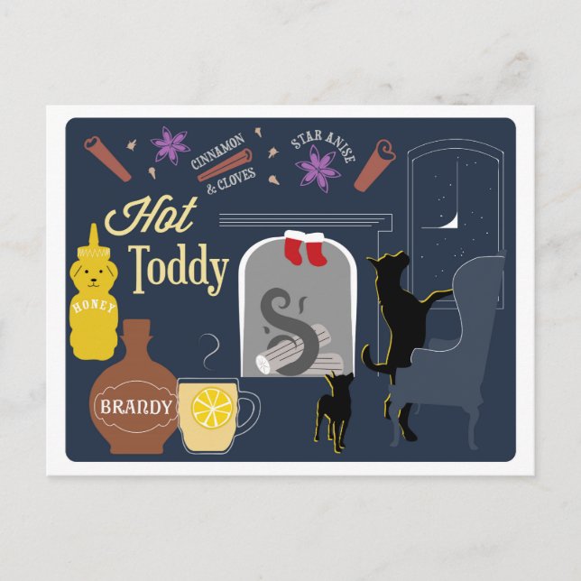 Carte Postale Cocktail chaud d'hiver d'aujourd'hui (Devant)