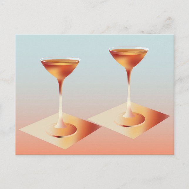 Carte Postale Cocktail d'été chic (Devant)