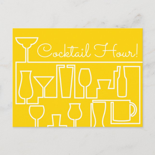 Carte Postale Cocktail jaune (Devant)