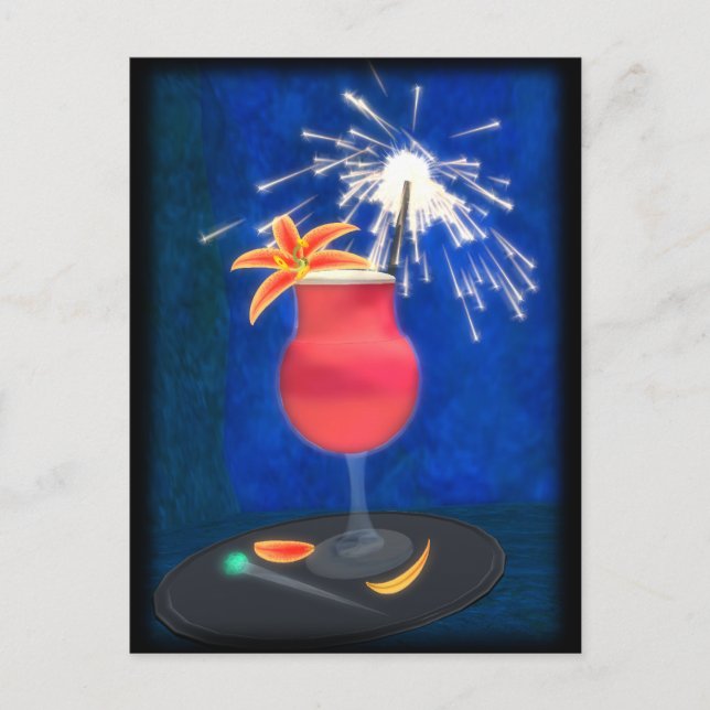 Carte Postale Cocktail: Joyeux dragon (Devant)