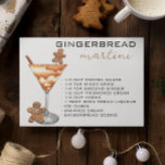 Carte Postale Cocktail Martini de Noël Recette pain d'épices<br><div class="desc">Cette conception peut être personnalisée dans la zone fournie en modifiant la photo et/ou le texte. Vous pouvez également le customiser en cliquant sur Personnaliser ce Modèle, puis en choisissant l'option cliquer pour customiser et supprimer ou modifier la couleur de l'arrière - plan, ajouter du texte, modifier la couleur ou...</div>