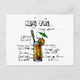 Carte Postale Cocktail Recette Mai Tai