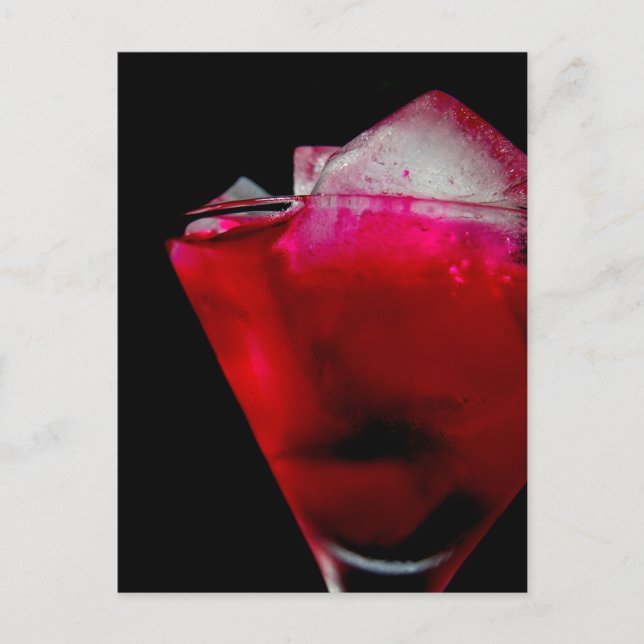 Carte Postale Cocktail Refreshing Red and Pink (Devant)
