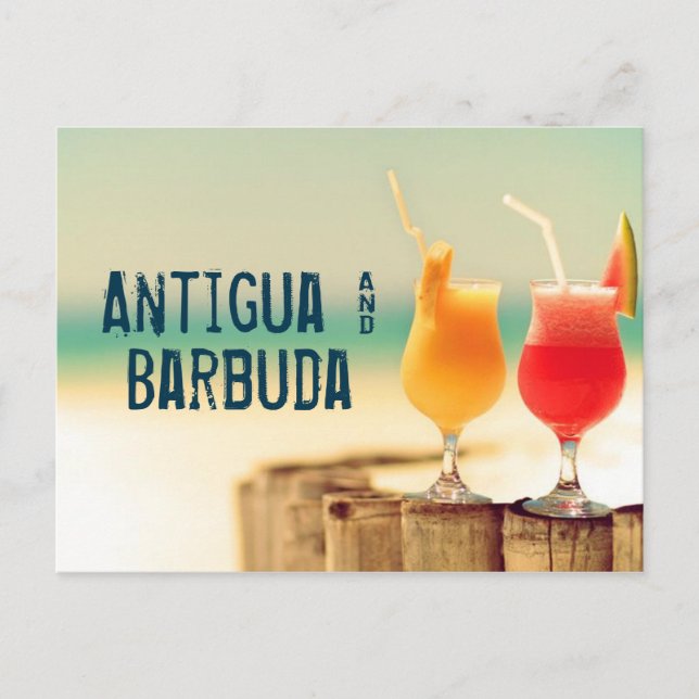 Carte Postale Cocktails Antigua & Barbuda (Devant)