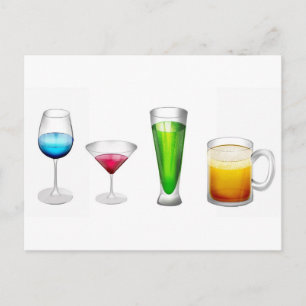Carte Postale Cocktails aux couleurs vives