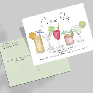 Carte Postale Cocktails colorés pour adultes