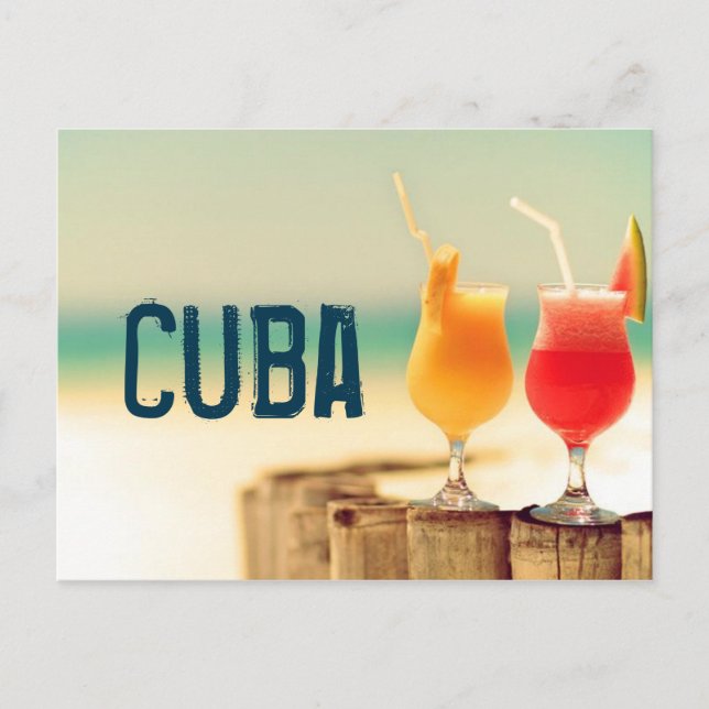Carte Postale Cocktails cubains (Devant)