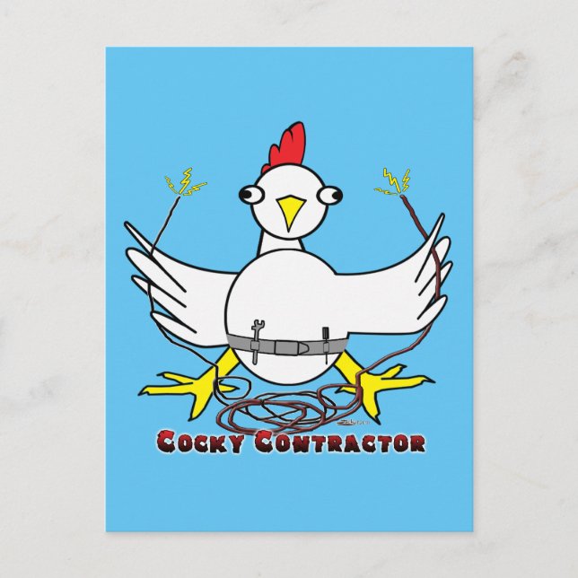 Carte Postale Cocky contractor (Devant)