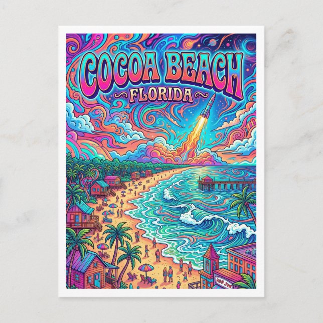 Carte Postale Cocoa Beach Floride (Devant)