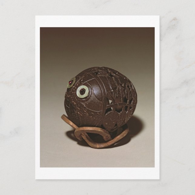 Carte Postale Coconut sted sculinto a face, c.1895 (Devant)