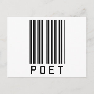 Carte Postale Code barre poète