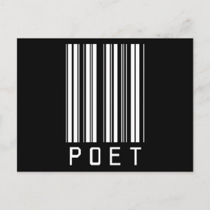 Carte Postale Code barre poète