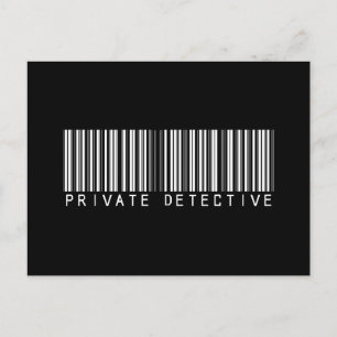 Carte Postale Code-barres du détecteur privé