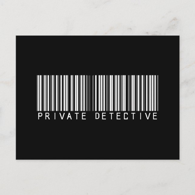 Carte Postale Code-barres du détecteur privé (Devant)