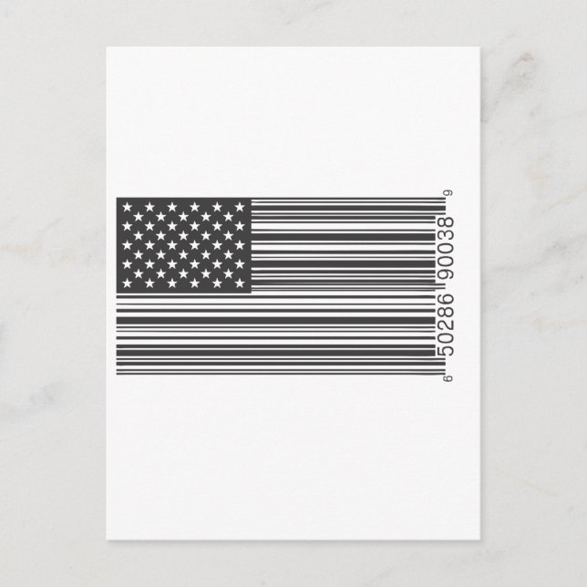 Carte Postale Code-barres USA (Devant)