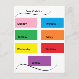 Carte Postale Code de couleur Code informatique Identificateurs