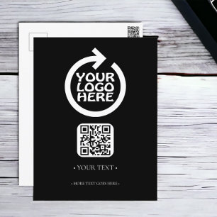 Carte Postale Code et logo QR de votre entreprise