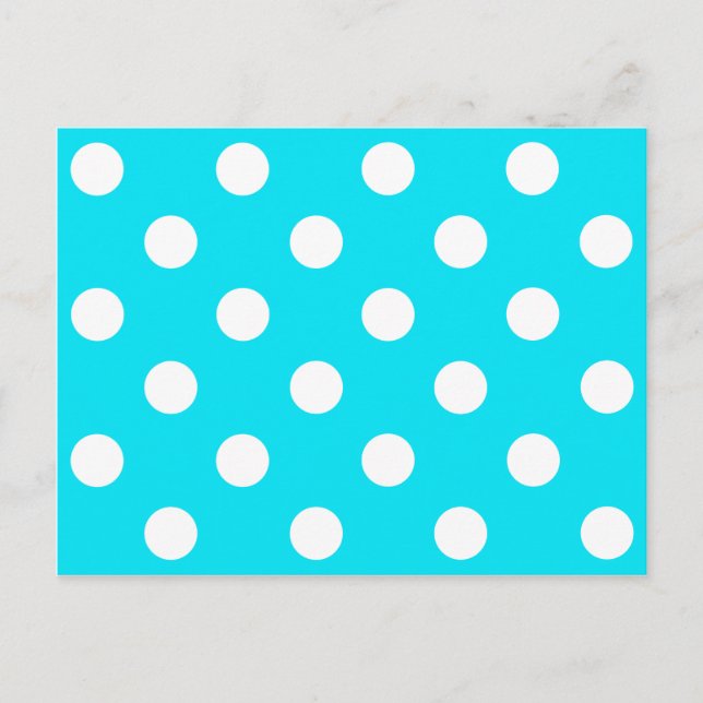 Carte Postale Code hexadécimal cyan pois 00E3F4 (Devant)