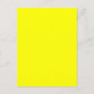 Carte Postale Code hexadécimal jaune néon FFFF01