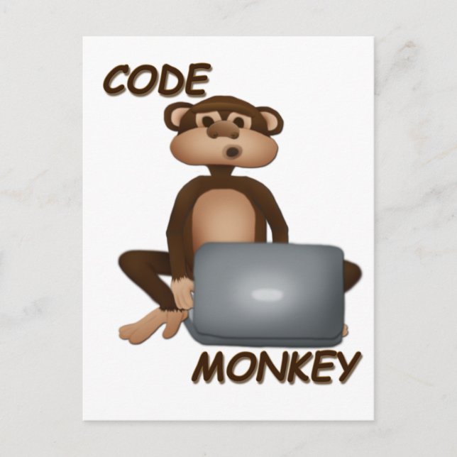 Carte Postale Code Monkey (Devant)