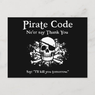 Carte Postale Code pirate : Remerciements