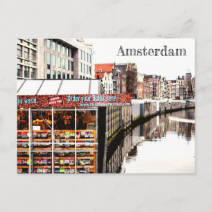 Carte Postale Code postal Amsterdam Flower Market