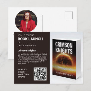 Carte Postale Code QR de la photo de promo de l'auteur pour le l