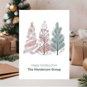 Carte Postale Code QR de l'entreprise d'arbres de fêtes de fin d