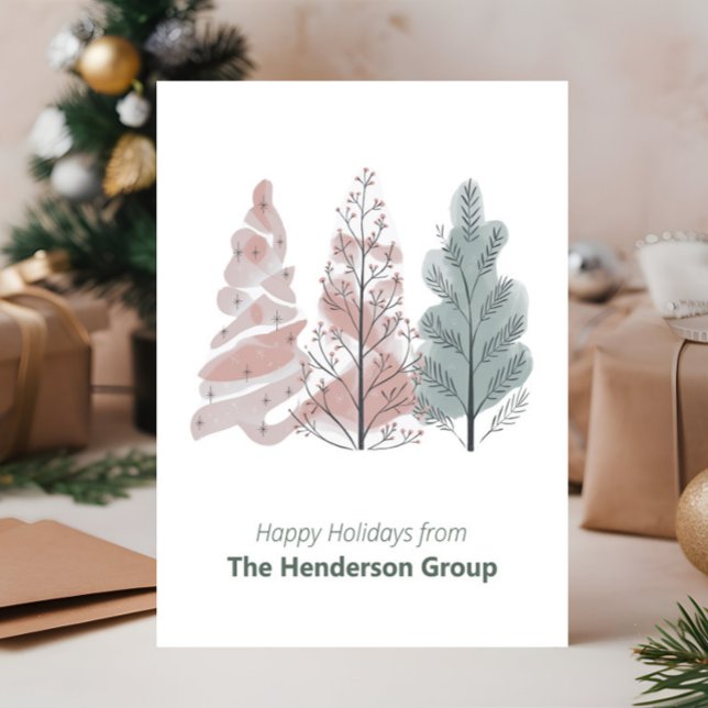 Carte Postale Code QR de l'entreprise d'arbres de fêtes de fin d (Créateur téléchargé)