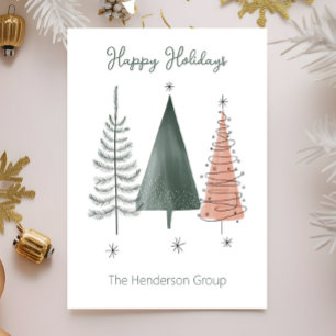 Carte Postale Code QR de l'entreprise d'arbres de fêtes joyeuses
