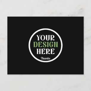 Carte Postale Code QR de logo noir personnalisé pour la marque c