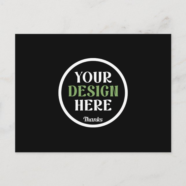 Carte Postale Code QR de logo noir personnalisé pour la marque c (Devant)