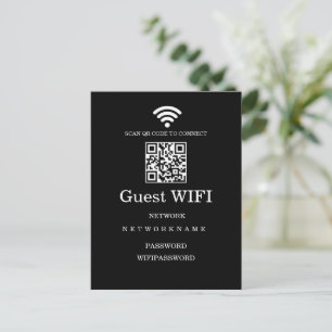 Carte Postale Code QR de réseau Wifi professionnel moderne